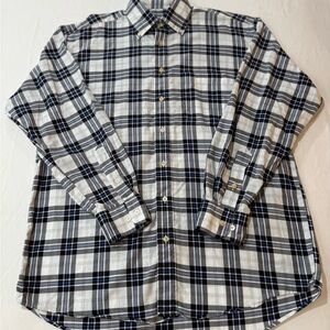 Burberry Checkered Shirt in Navy and White